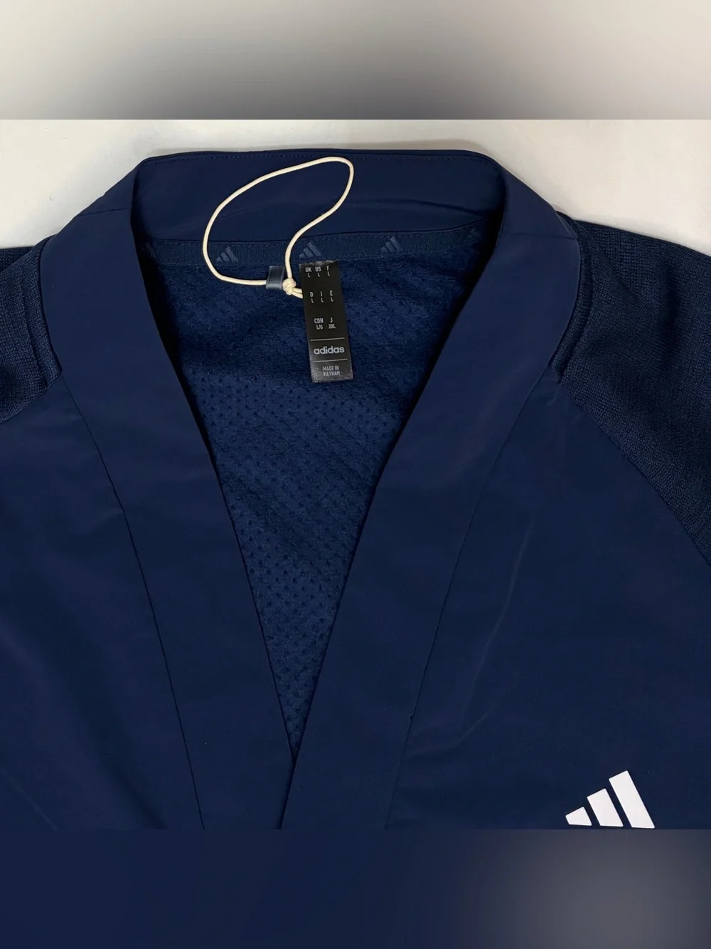 NWOT adidas Men’s Snap-Front Cardigan Sweater in Navy Blue